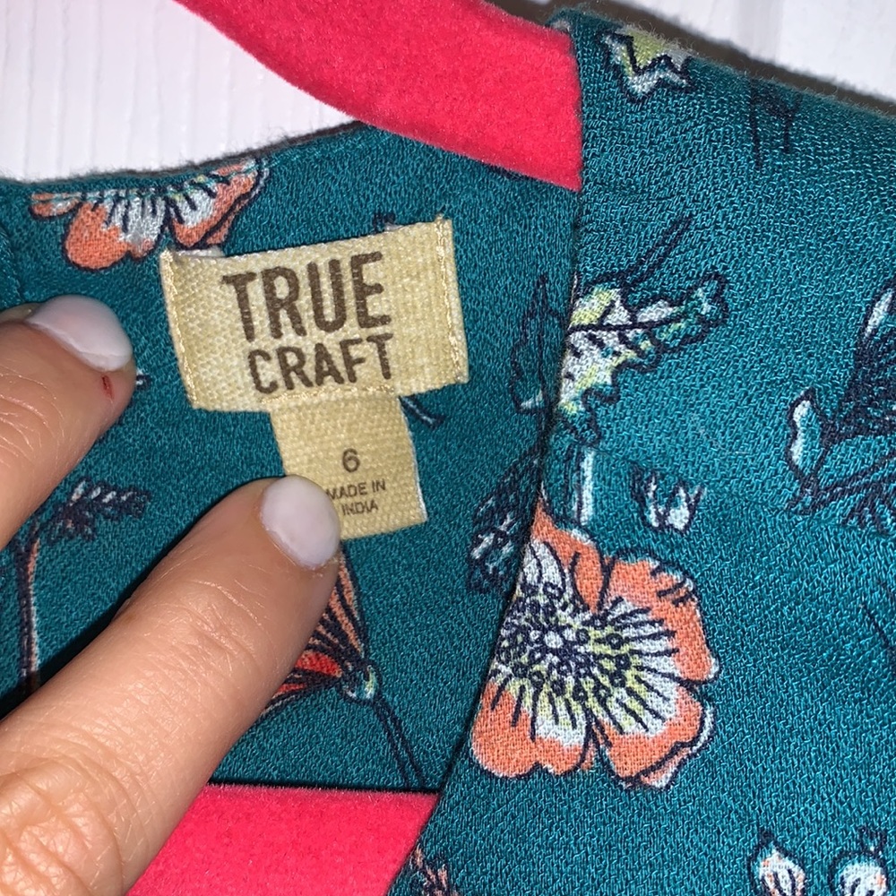 True Craft Girls Floral Sundress Size 6 - Picture 4 of 4